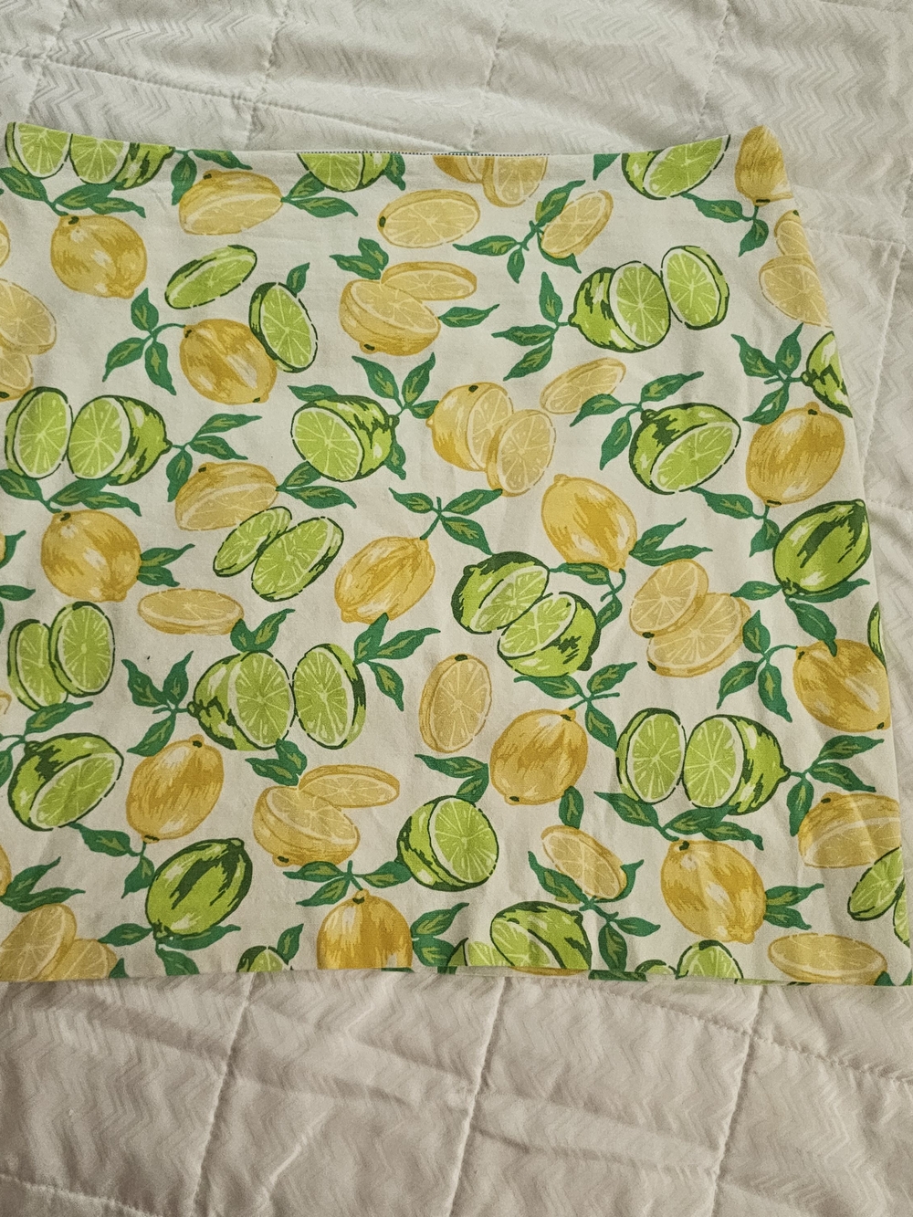 Talbots Lemon Print A-Line Skirt - Yellow & Green - Picture 2 of 5